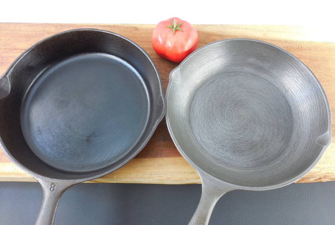 Vintage Cast Iron Cookware Finishing Smooth or Concentric Grind Marks - Don't Worry!