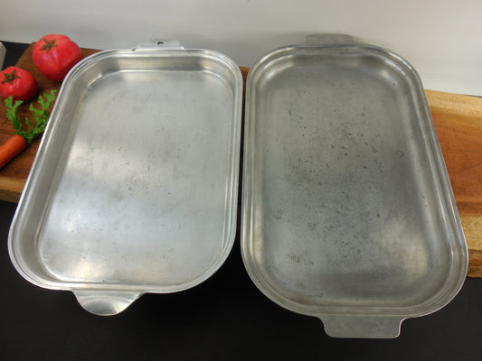 Wear Ever vs. Kitchen Craft Aluminum Roasting Pans - Vintage Cookware