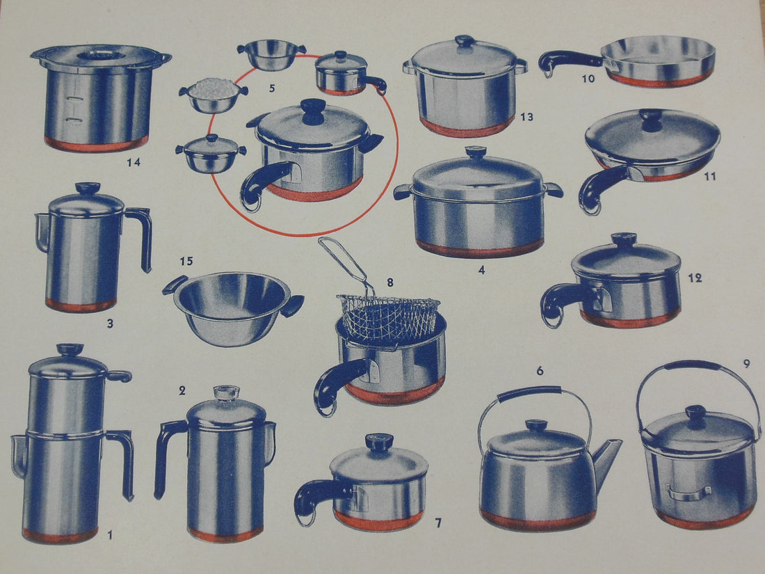 Revere Ware 1940 Catalog Cookware Inventory Photo - Part 1