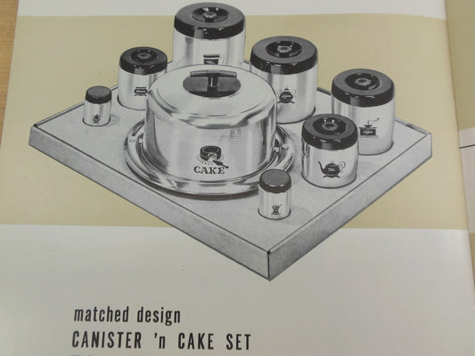 1956 West Bend Dealer Catalog Canister 'n Cake Set