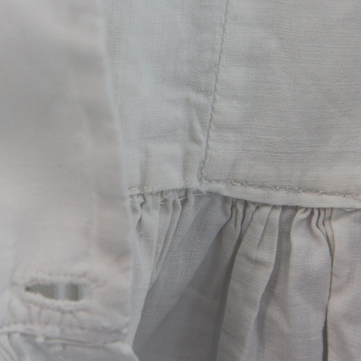 Vintage Childs Long White Dress Slip Hand Made Lace Hem