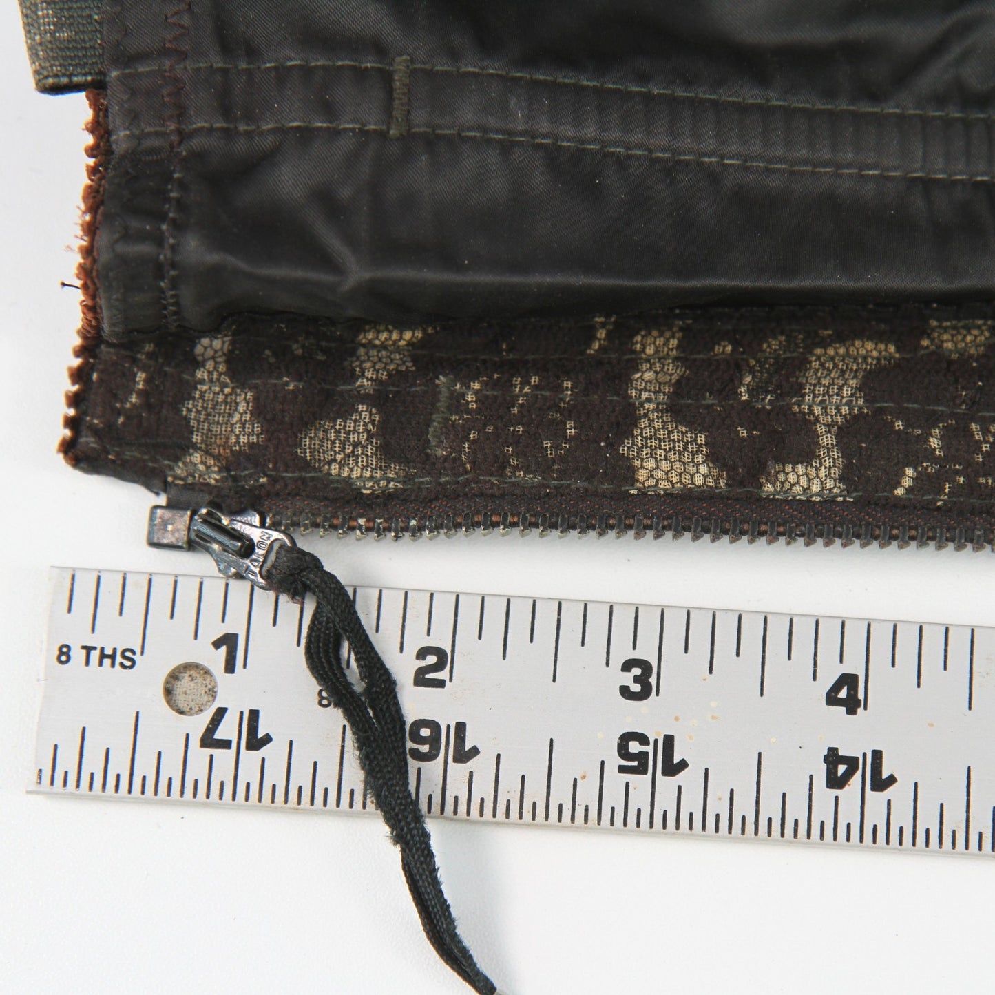 Vintage Circus Dancer Black Lace Bustier 32C Dee Zipper Hooks Metal Stays