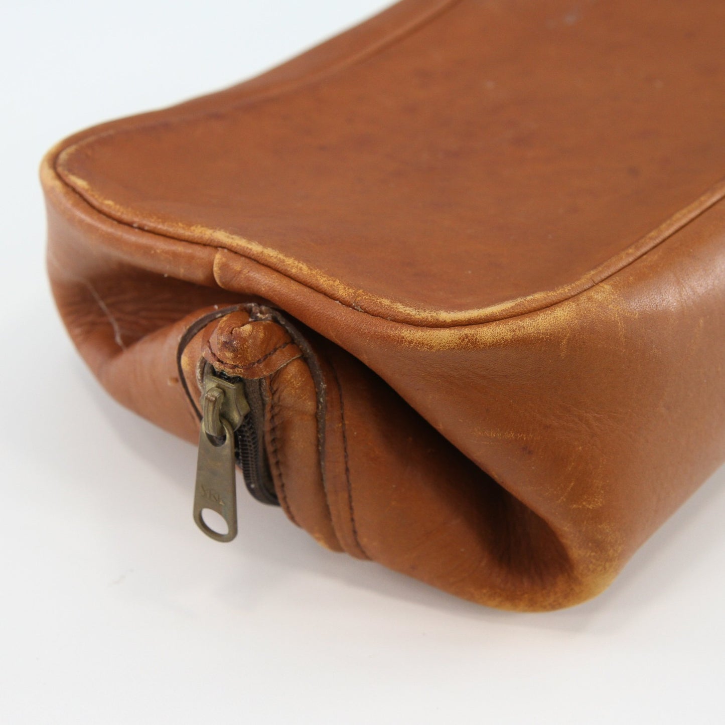Vintage Renwick Mens Leather Toiletry Shaving Bag Canada 10" X 5.5" X 5.5"