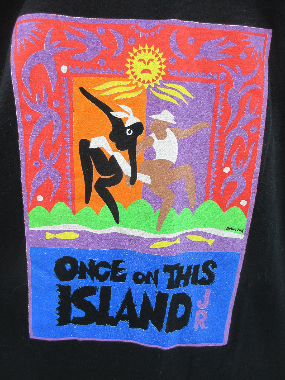 Vintage Tee Shirt Once On This Island Jr. Tour Black XL
