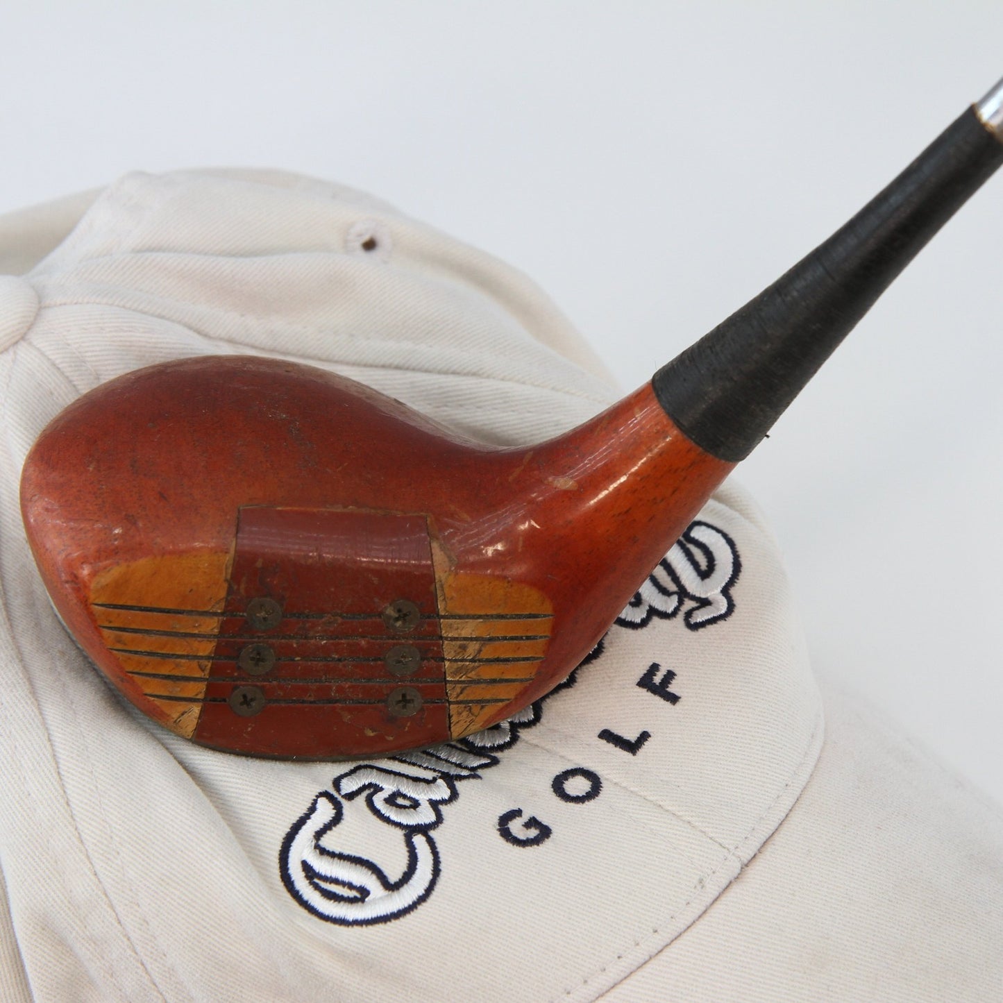 Vintage MacGregor Touring Custom 3 Wood Persimmon Head Red Face RH