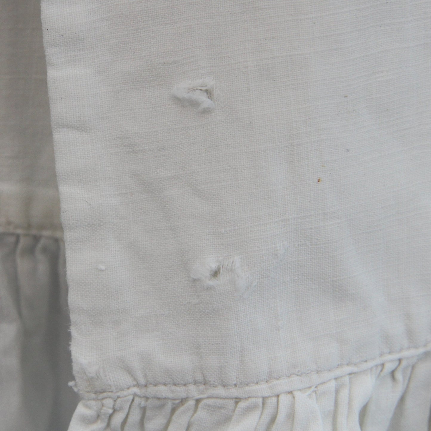 Vintage Childs Long White Dress Slip Hand Made Lace Hem