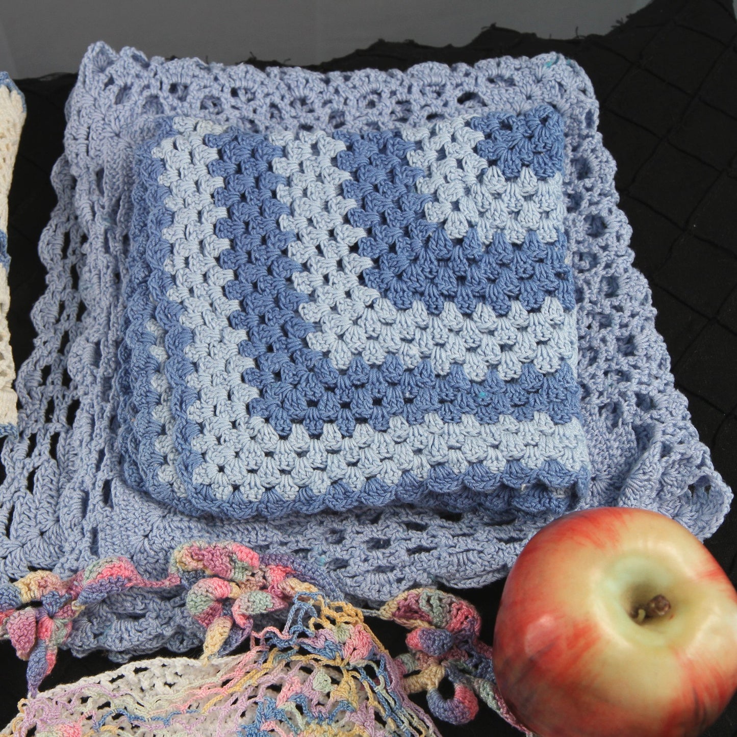 Colorful Collection of Eleven Crochet Pieces for Resale Crafts