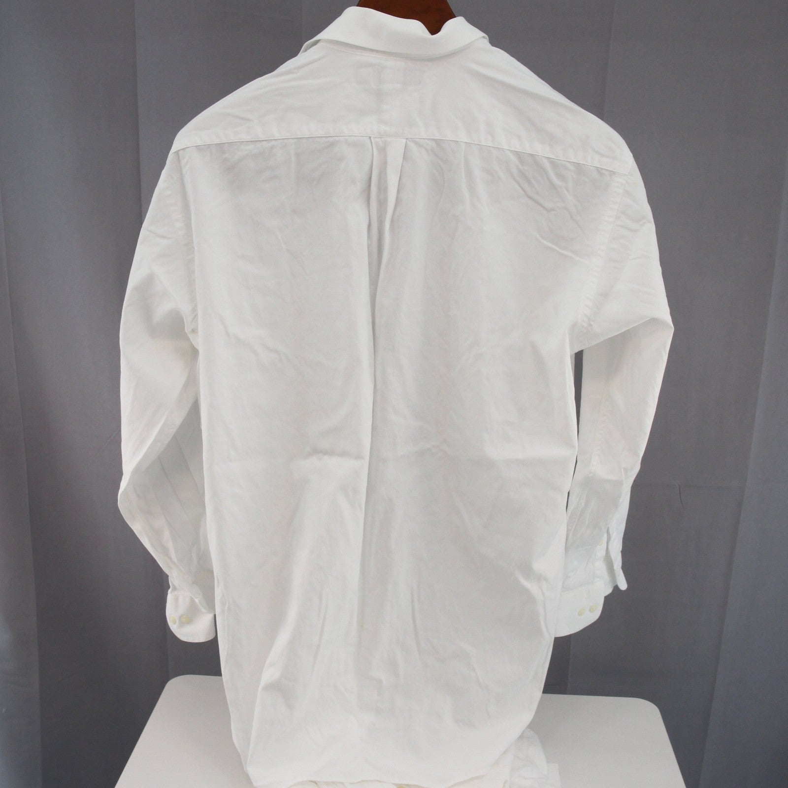 Three Vintage Members Mark White Pinpoint Oxford Mens Dress Shirt 16 1/2