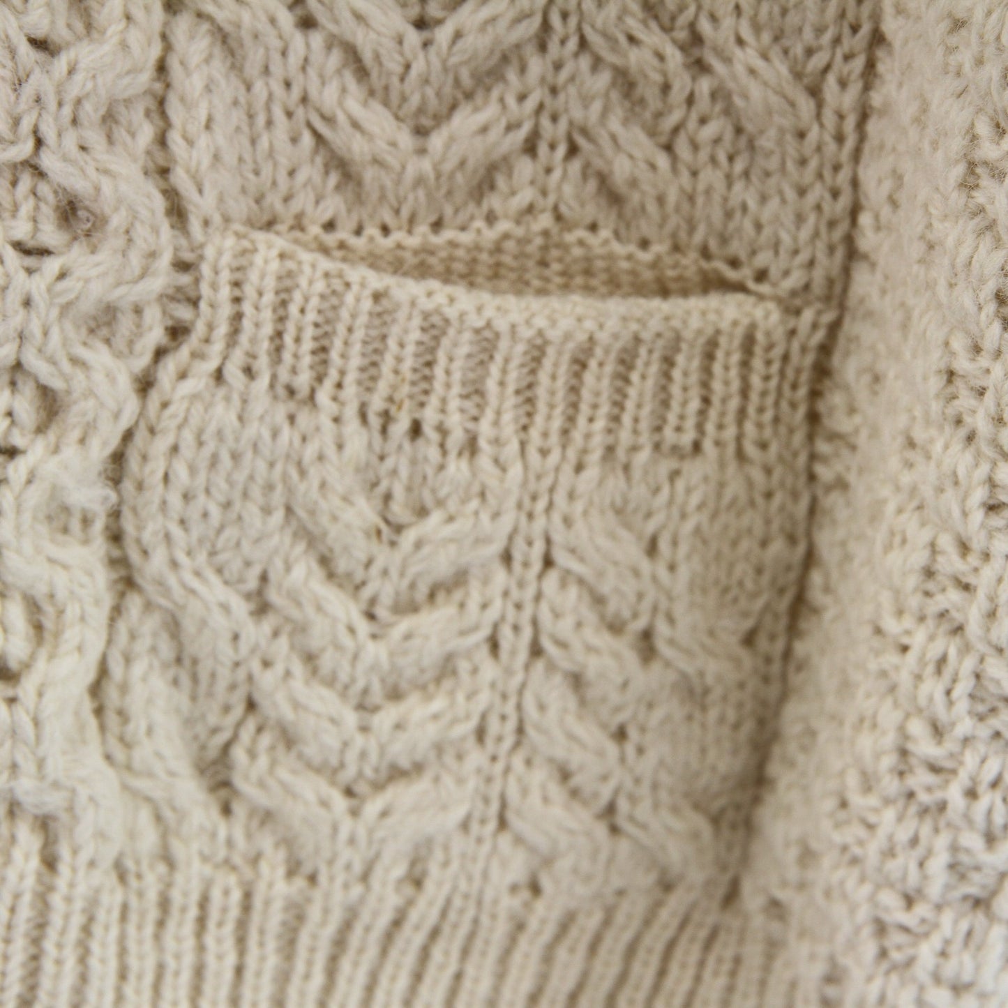 Vintage Orvis Mens Fisherman Aran Wool Knit Cadigan Sweater Ireland 4 Button
