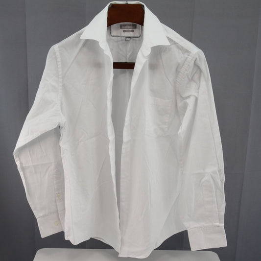 Van Heusen Fitted Mens White Dress Shirt  Cotton 55%/Polyester 45%    16" 34/35