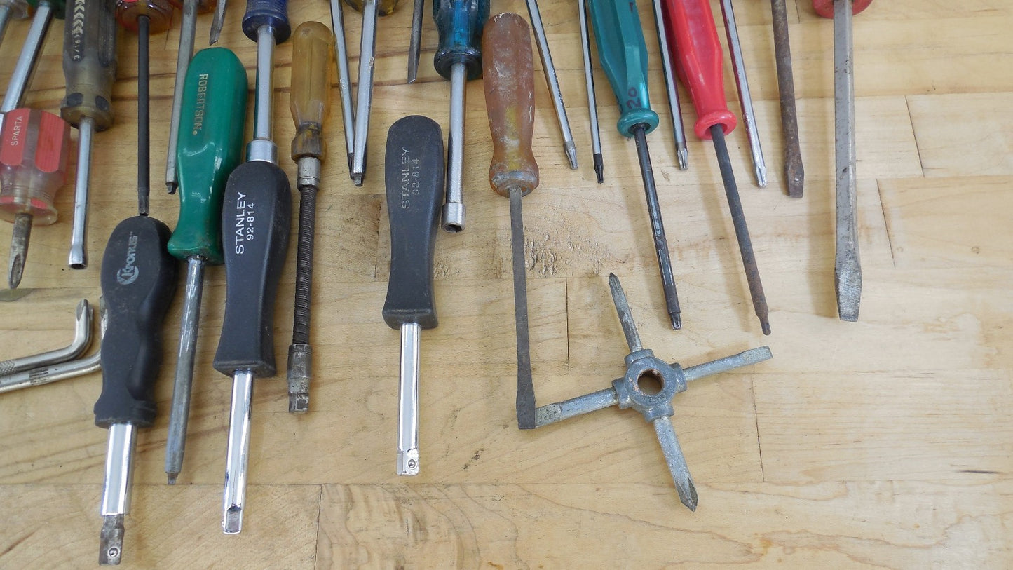 Estate 34 Lot Screwdriver Nut Driver Twerx Tools - Stanley Craftsman Others