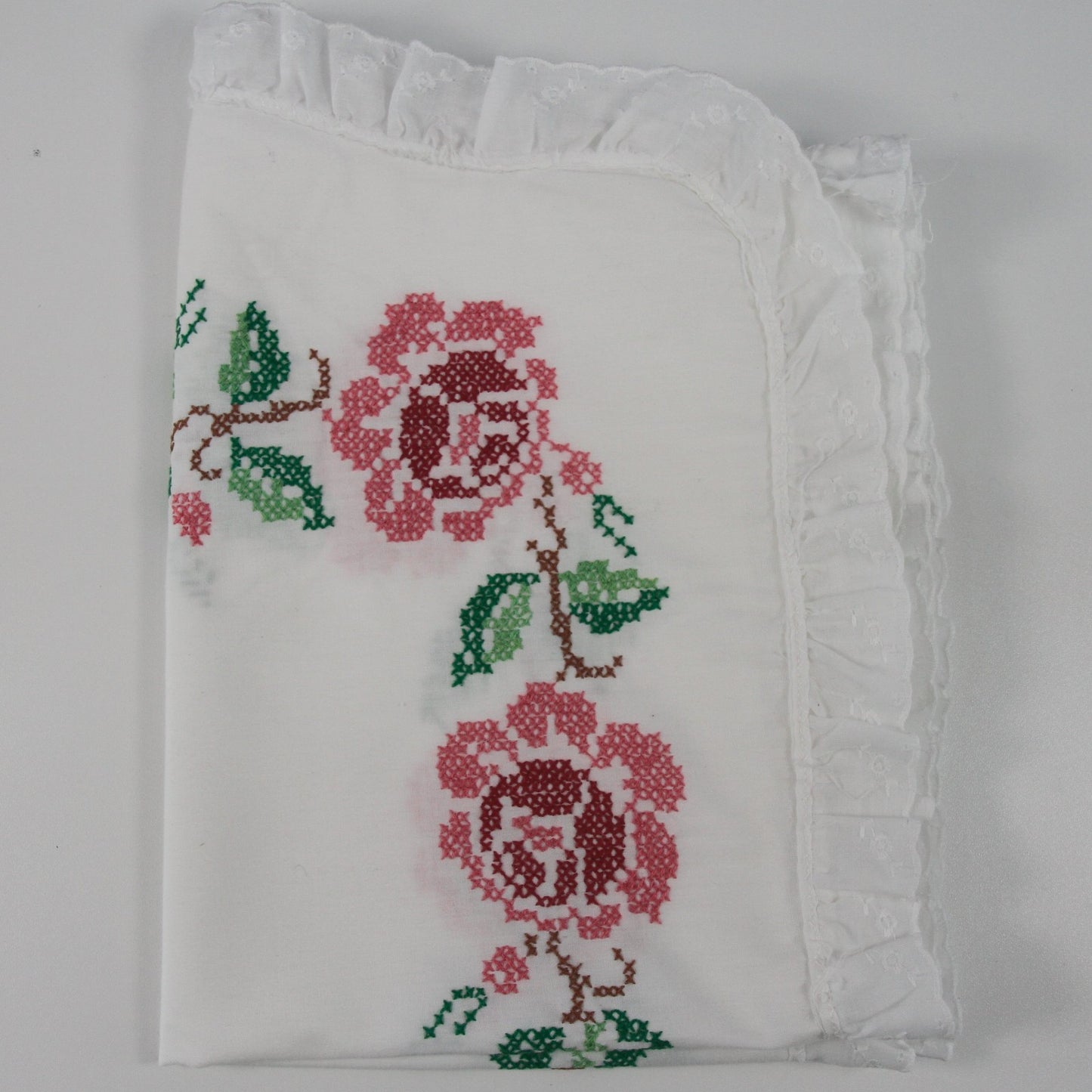 Set of 3 Vintage Cloth Table Runners Embroidered MCM Special