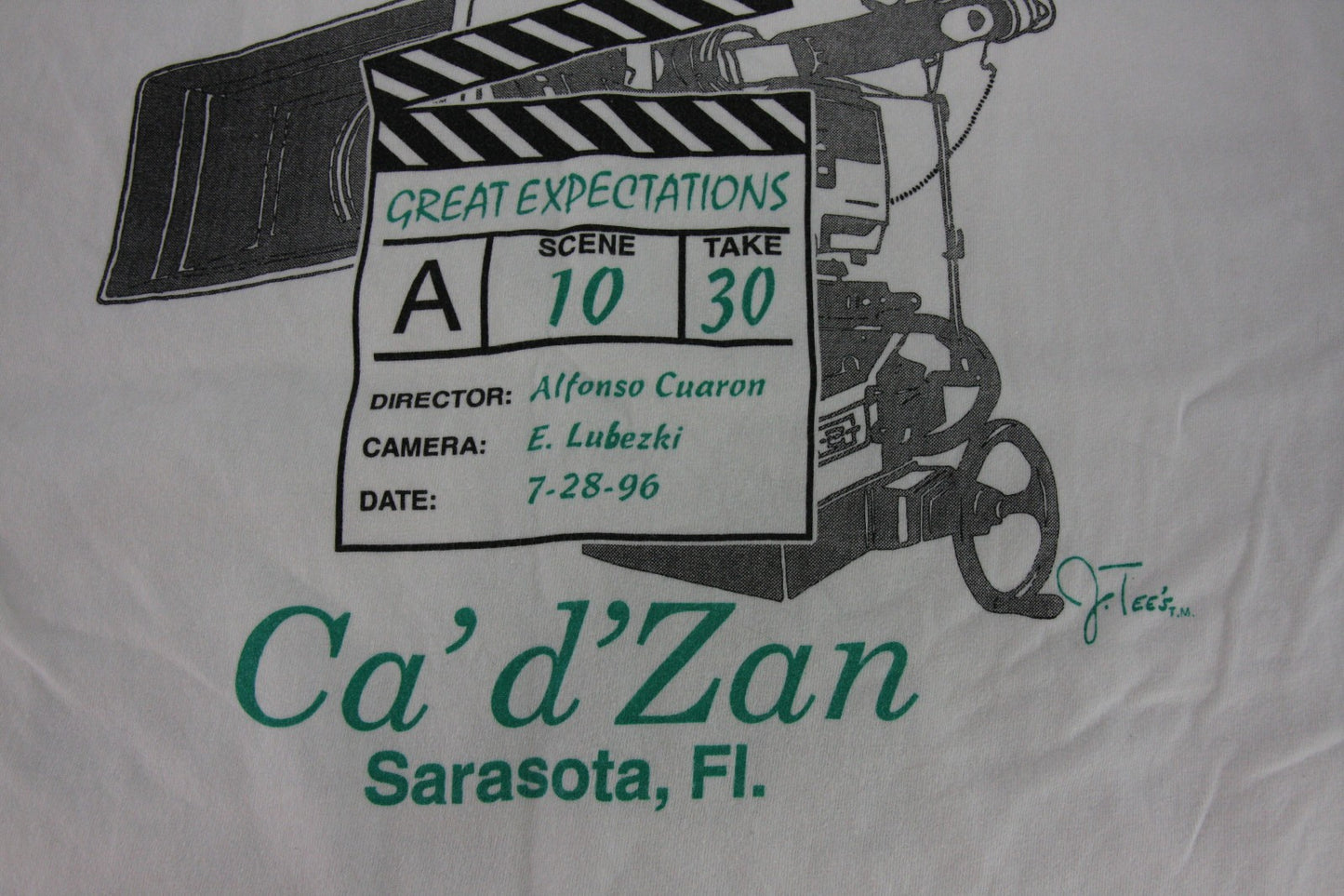 Vintage Tee Shirt Great Expectations Movie Scene 10 Take 30 Ca'd'Zan Sarasota FL