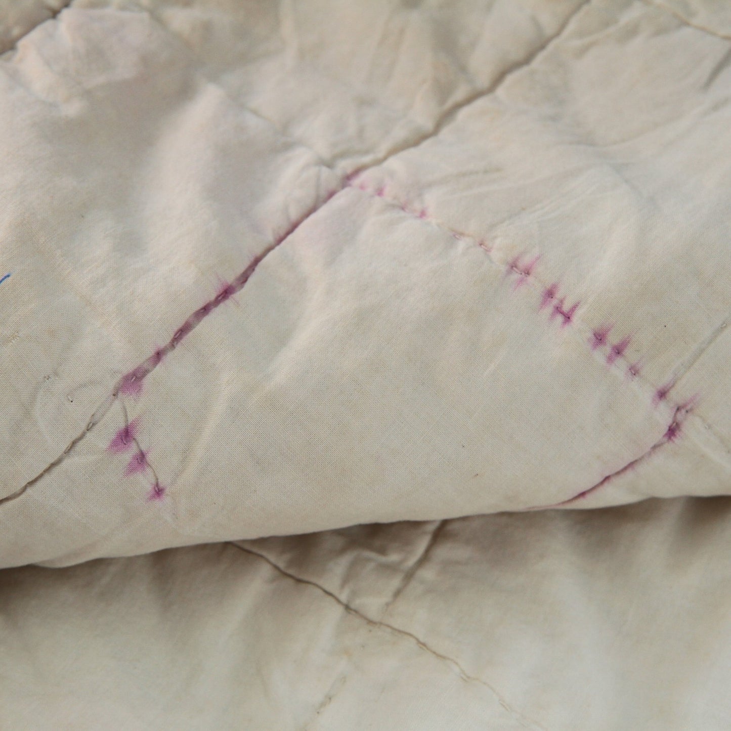 Vintage Hand Sewn Quilt Bed Cover Heavy 5.65LB 56W X 76L