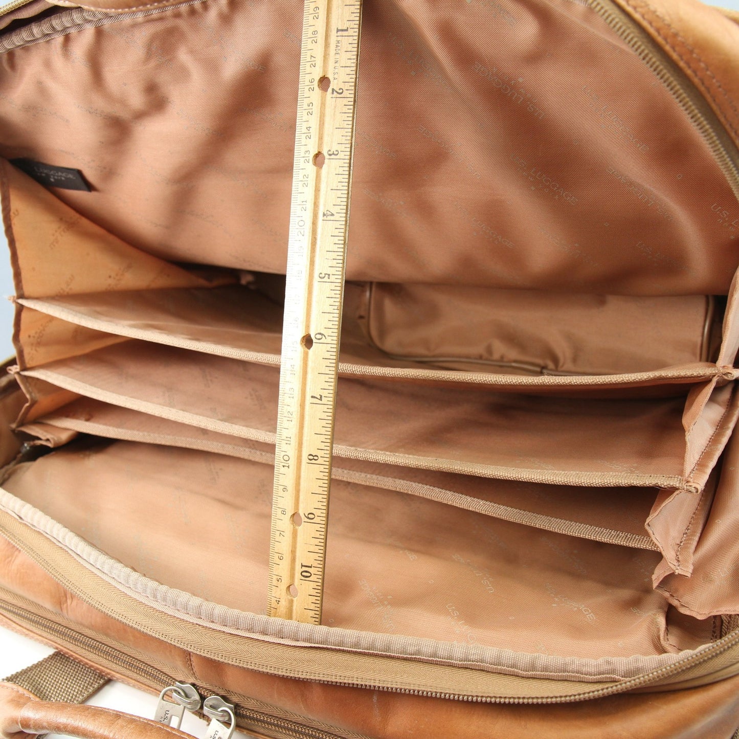 US Luggage New York Rolling Briefcase Suitcase With Laptop Sleeve Sholder Strap