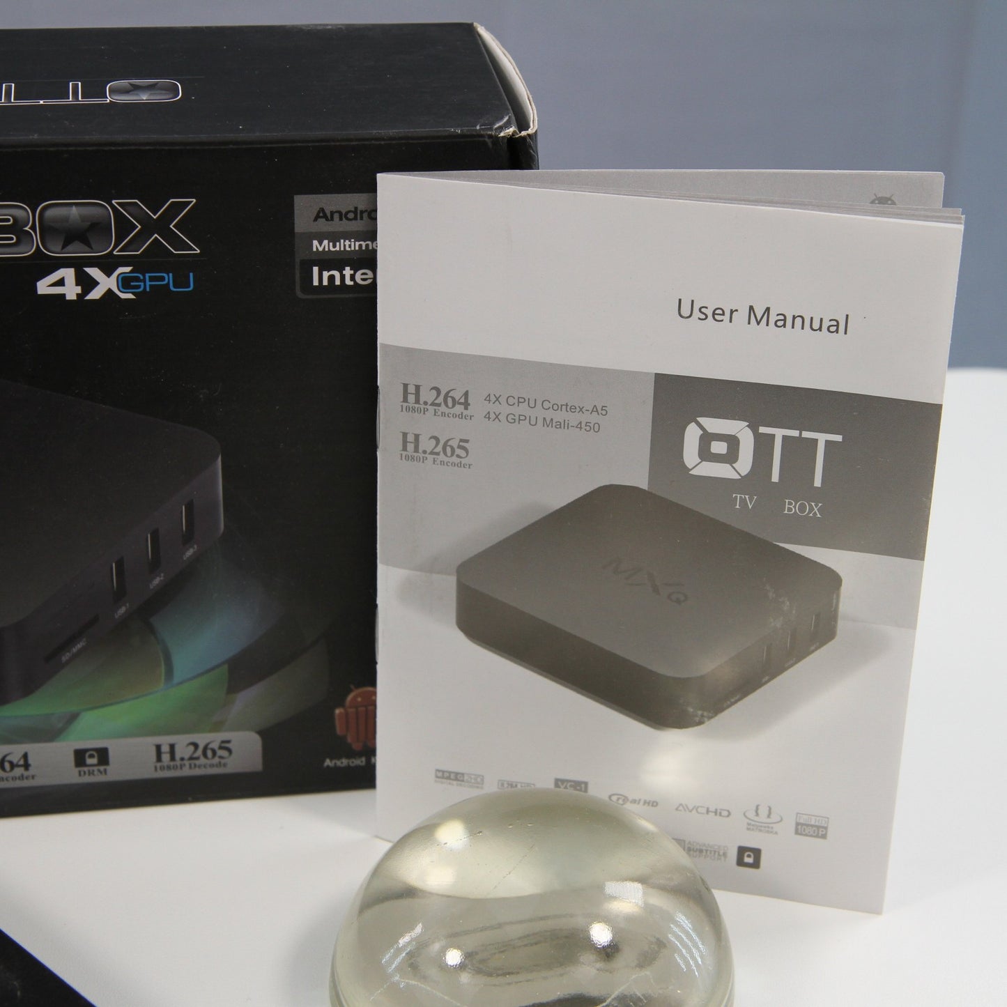 MXQ OTT TV Box 4x CPU GPU Android KitKat Internet TV Box With Remote