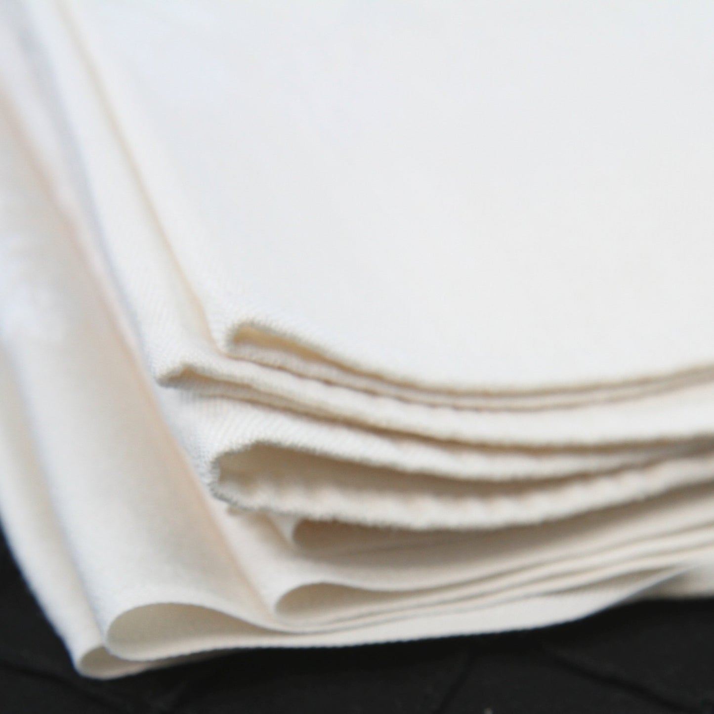 Vintage Set 6 Bone Neutral Large Damask Dinner Napkins Leaves Design 18"