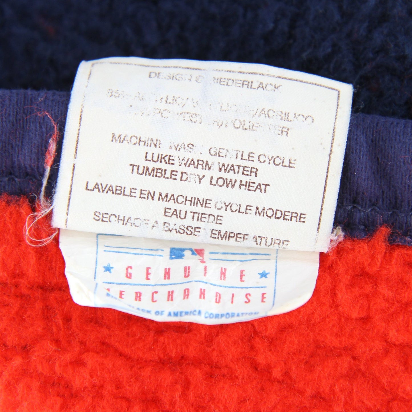 Vintage Cleveland Indians Biederlack Throw Blanket Chief Wahoo 56"W X 74"L