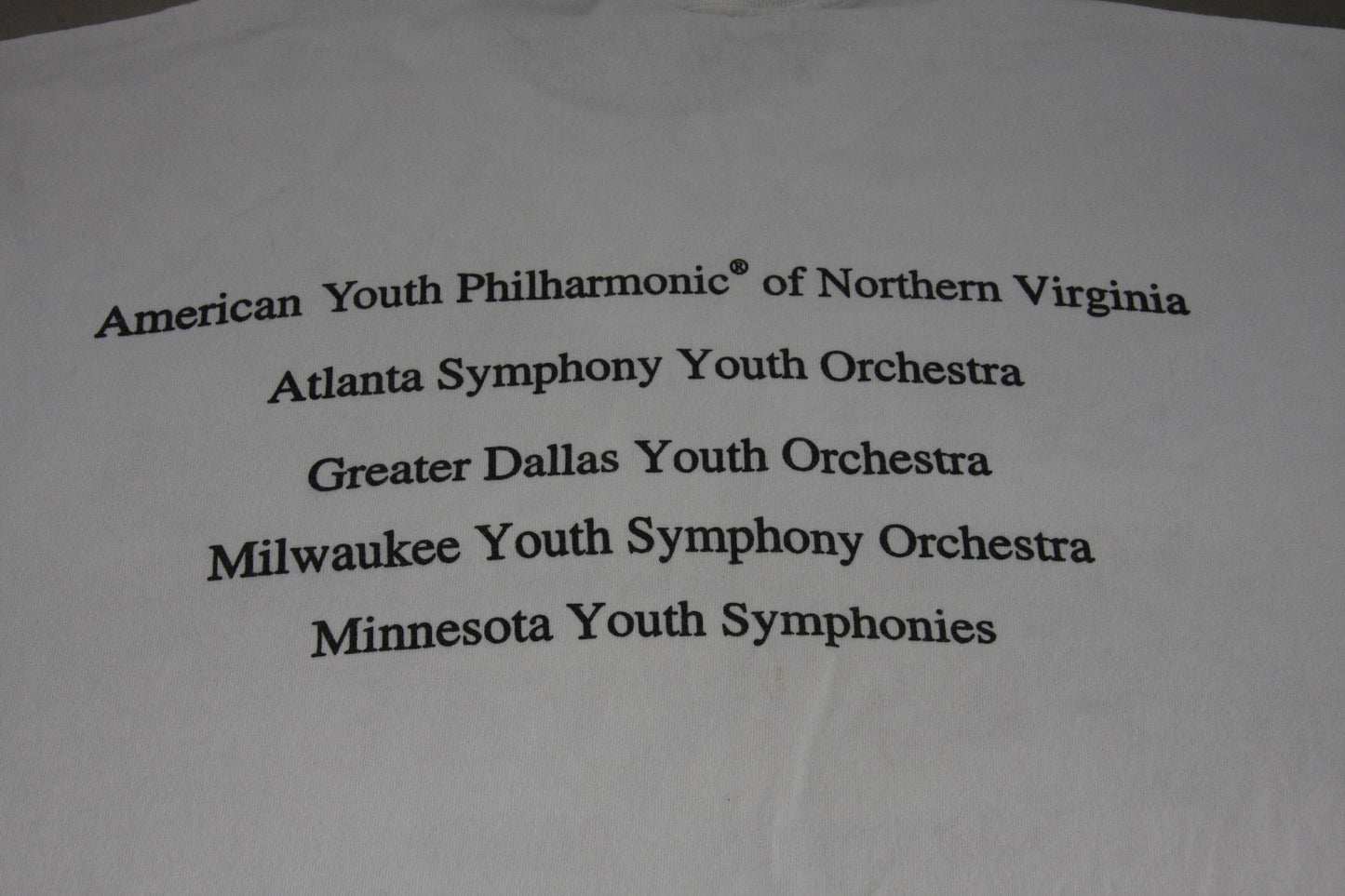 Vintage Tee Shirt Sarasota Youth Orchestra 2000