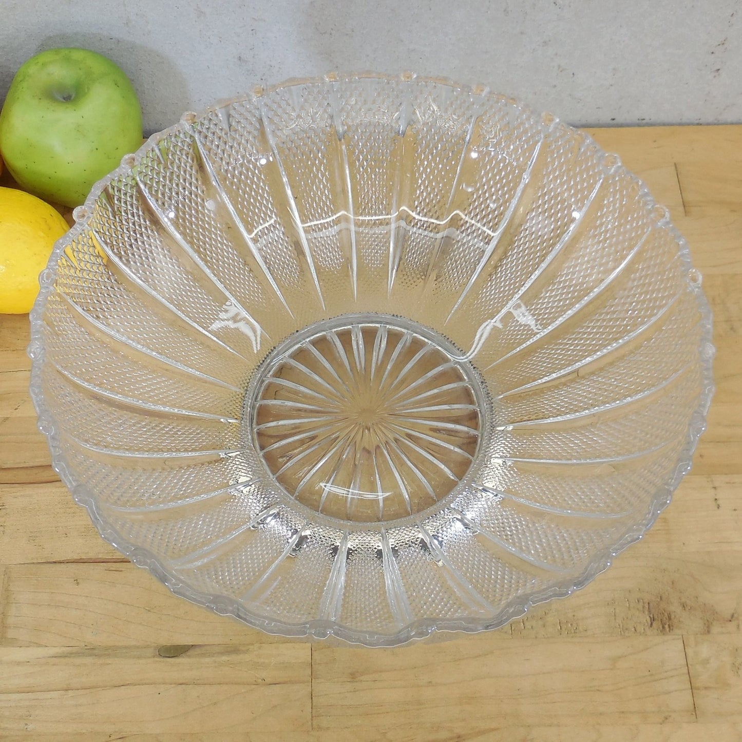 Vintage Kirk & Son Sterling Silver Base 11" Serving Bowl Diamond Point 34