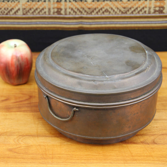 Antique Copper Three Piece Steamer Warmer Pot Insert? Decor Only