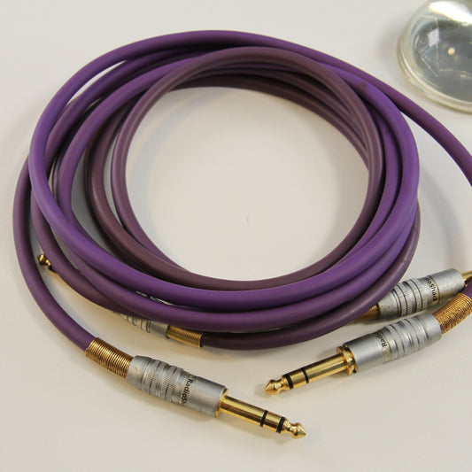 Pair Radio Shack Music Instrument Standard Audio Patch Cables Both 6 Feet