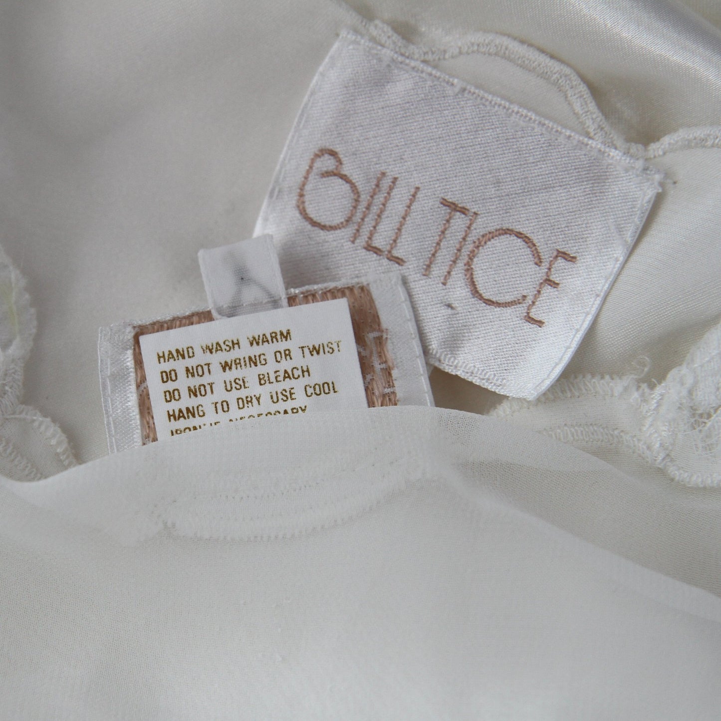 Vintage Bill Tice 1980s Gown & Negligee Peignoir White Ivory Lace Pearls S M