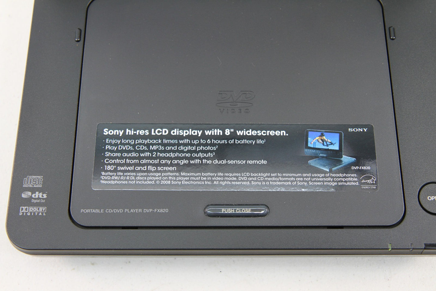 Vintage Sony Portable CD DVD Player DVP-FX820 Battery & Charger