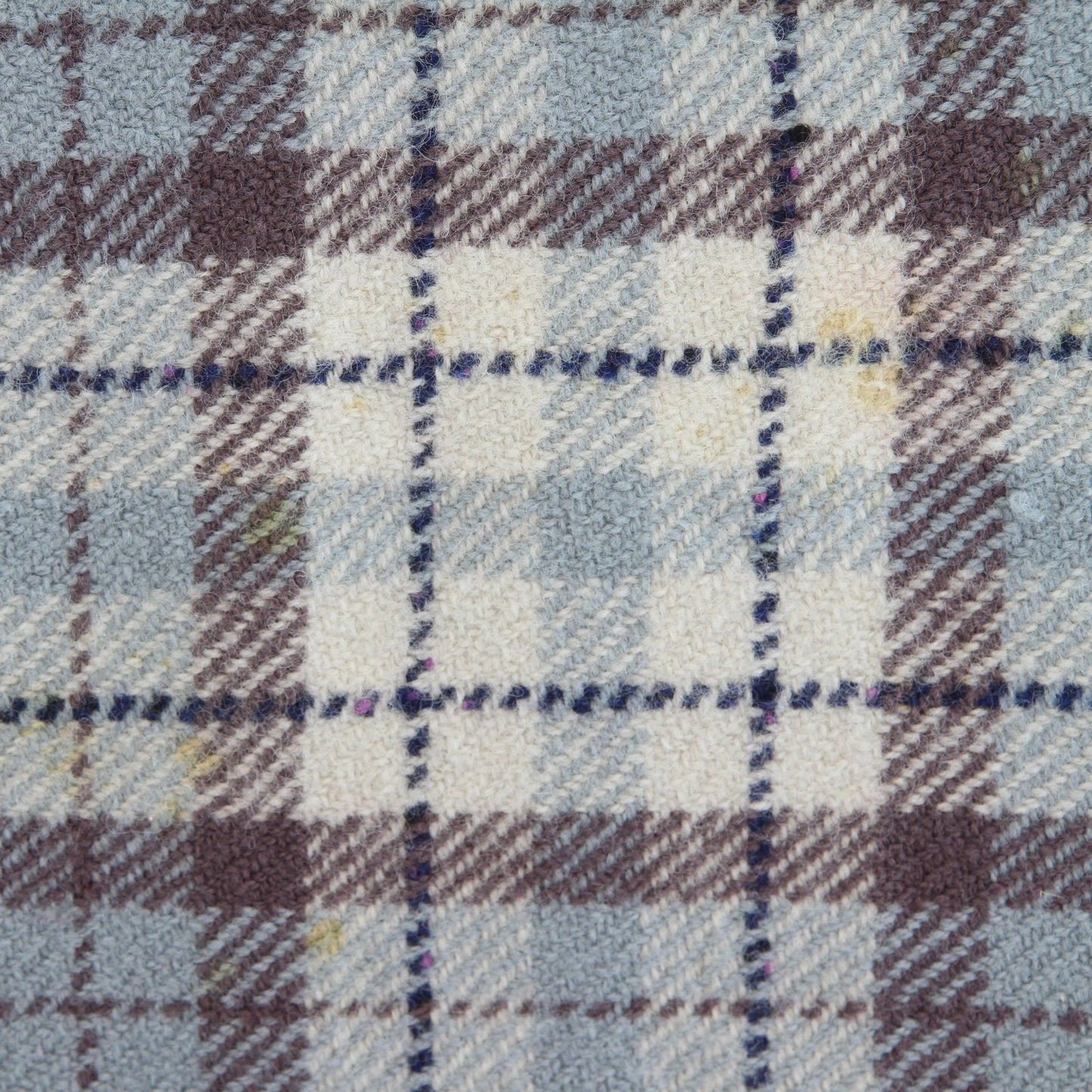 Vintage Artist Julie Rheem Handmade Wool Tartan Fringed Throw Wrap 29" X 50"