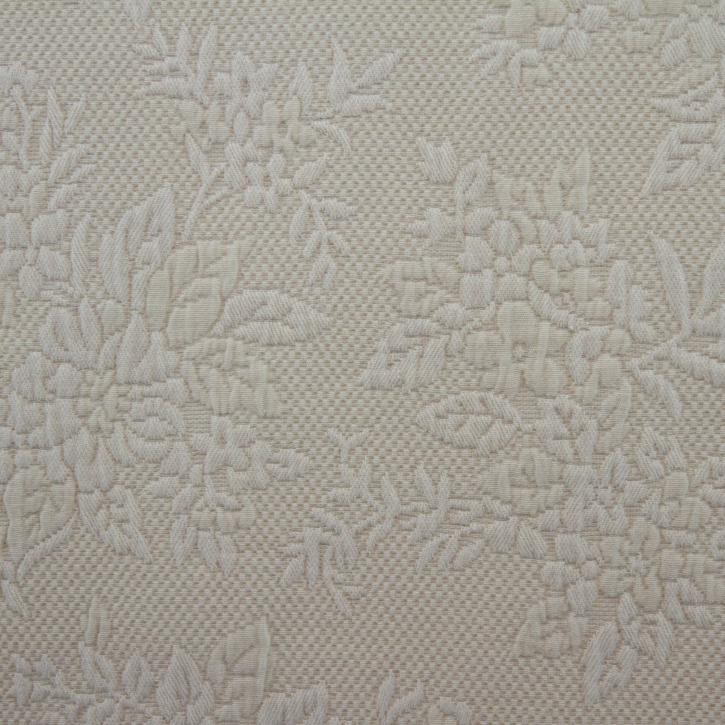 Unbranded Matelasse Cream Beige Bedspread Coverlet Scalloped Edges 92"W X 98"L