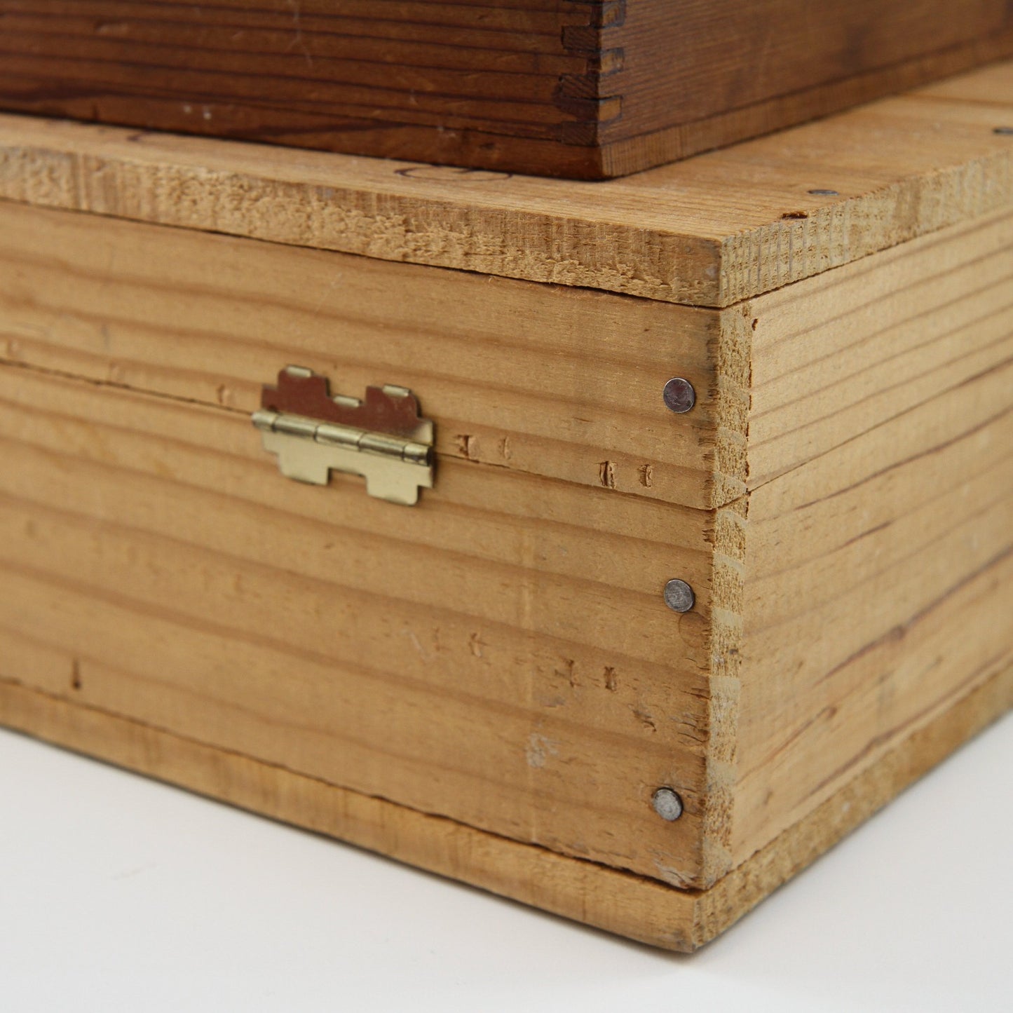 Lot of Four Wood Wine Cigar Boxes for Crafts and Decor
