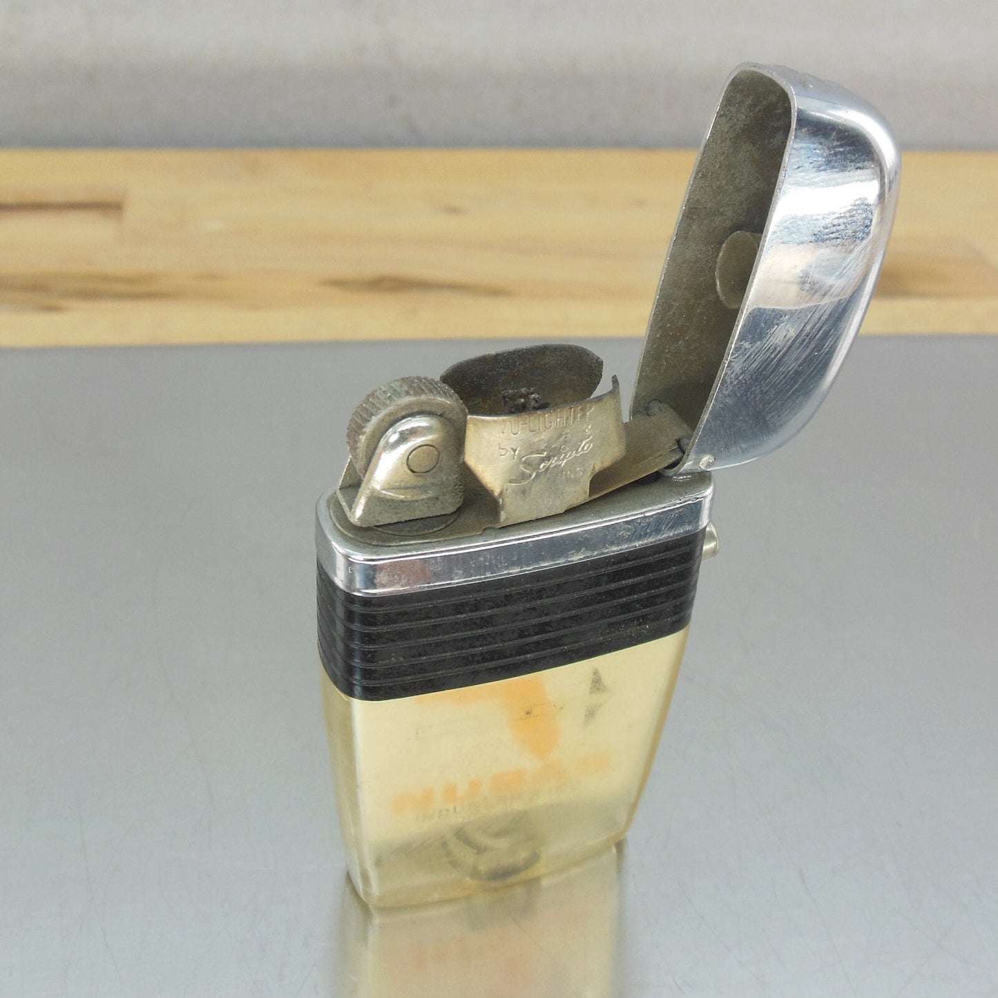 Vtg. Scripto Vu Lighter Nubar Industries Inc. Orlando Florida Promotional