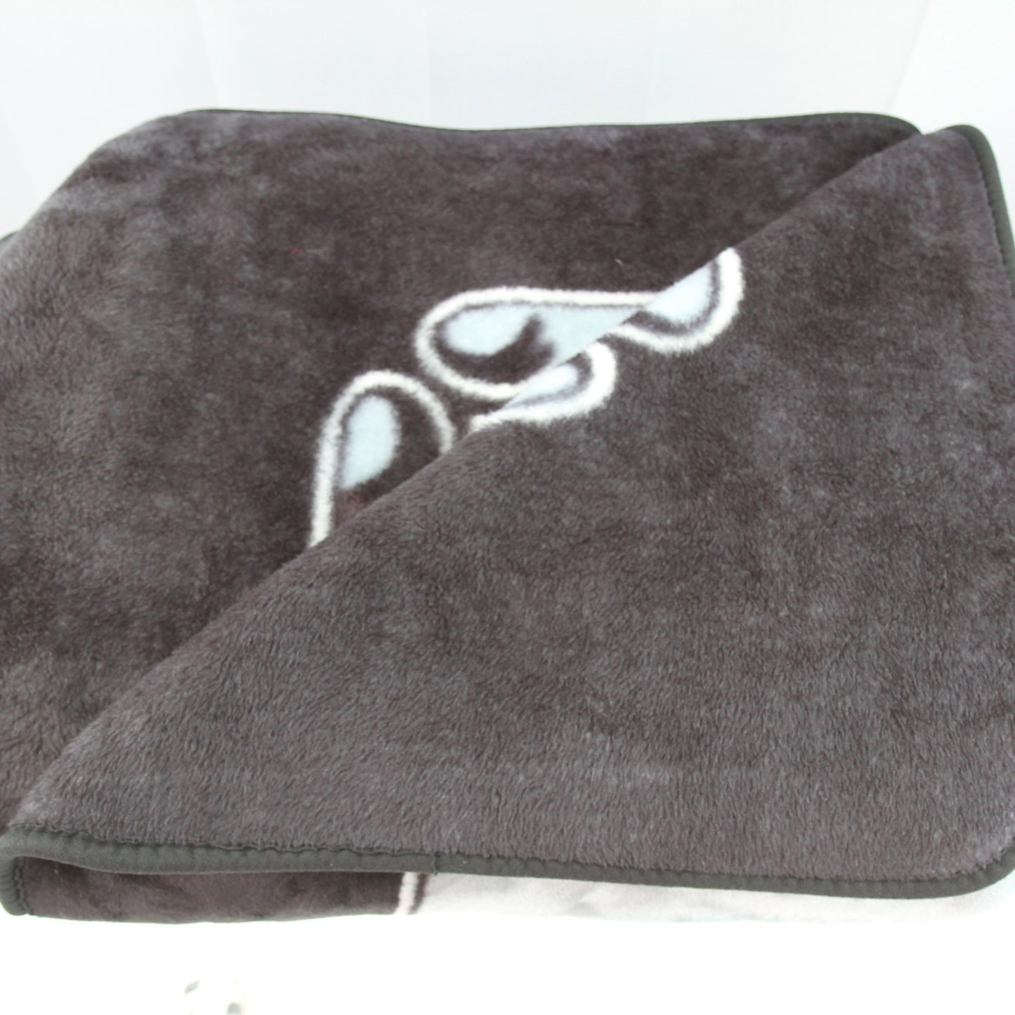 Vtg. Honey 2002 Plush Blanket Wolf & Eagle 80W X 92 1/2L