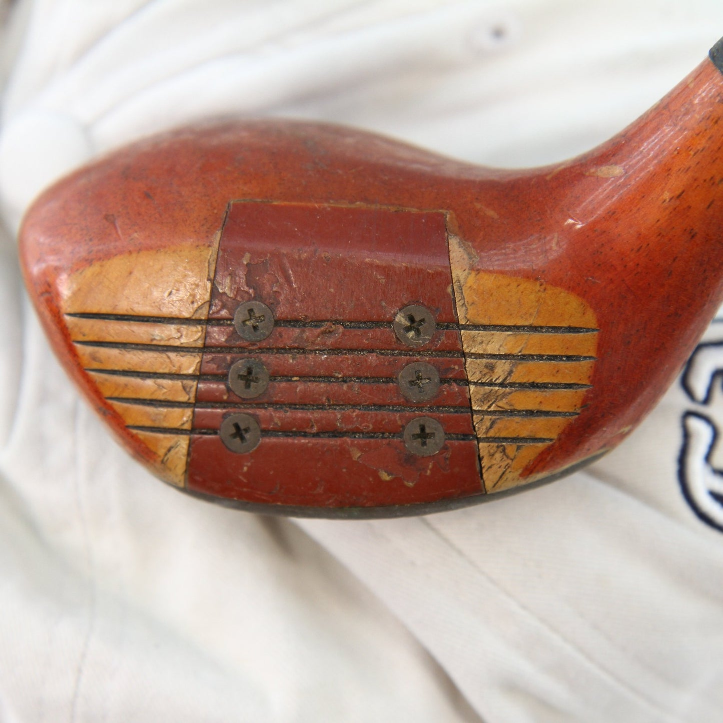 Vintage MacGregor Touring Custom 3 Wood Persimmon Head Red Face RH