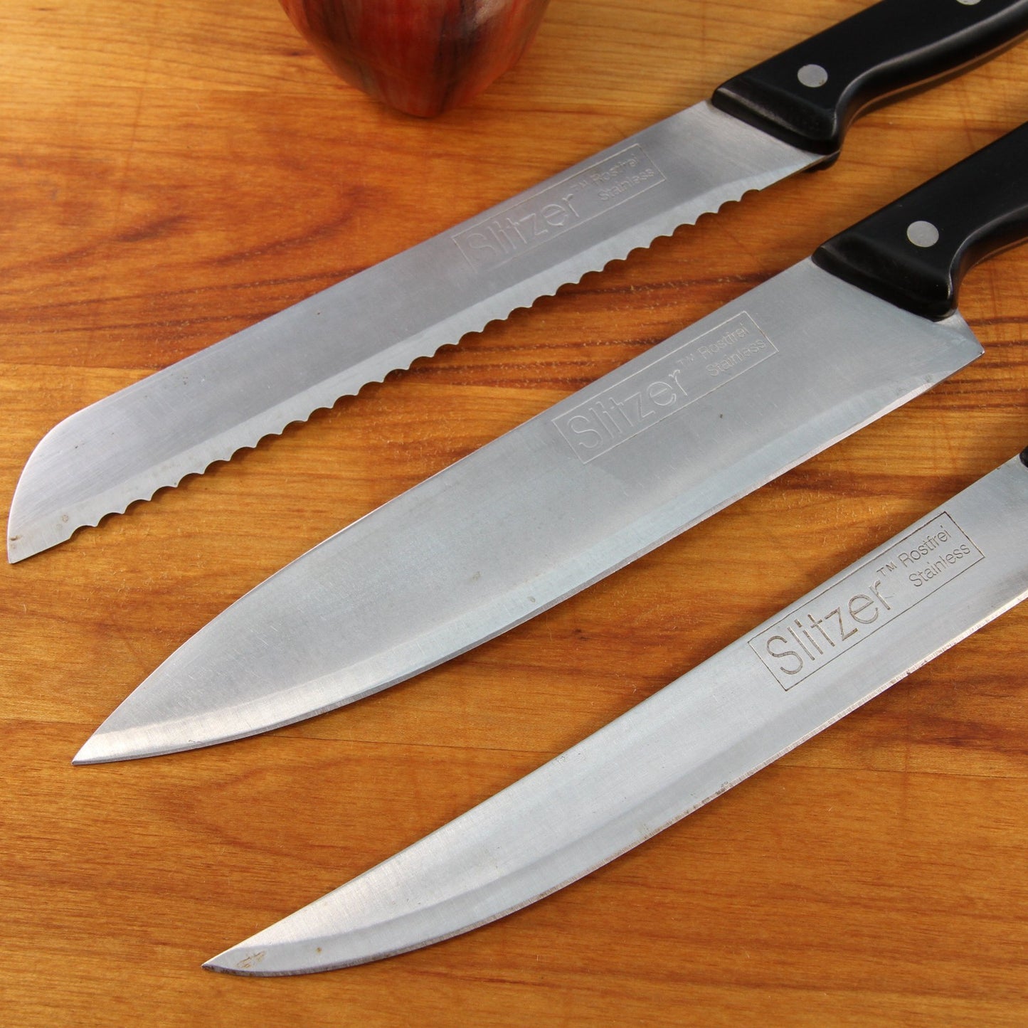 Slitzer Rostfrei Stainless Steel Kitchen Knife Set of Three 12 1/2"