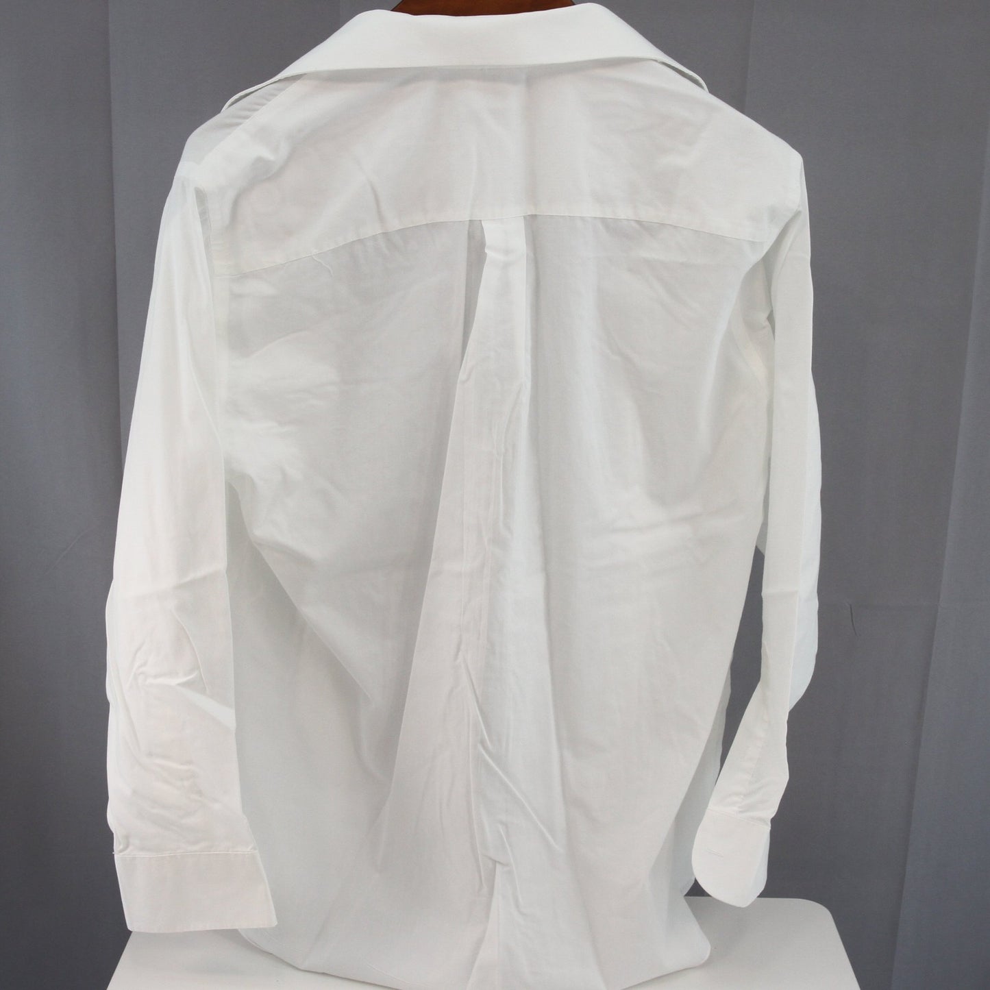 Geoffrey Beene Pinpoint Oxford Mens White Dress Shirt Cotton/Polyester 17 34/35