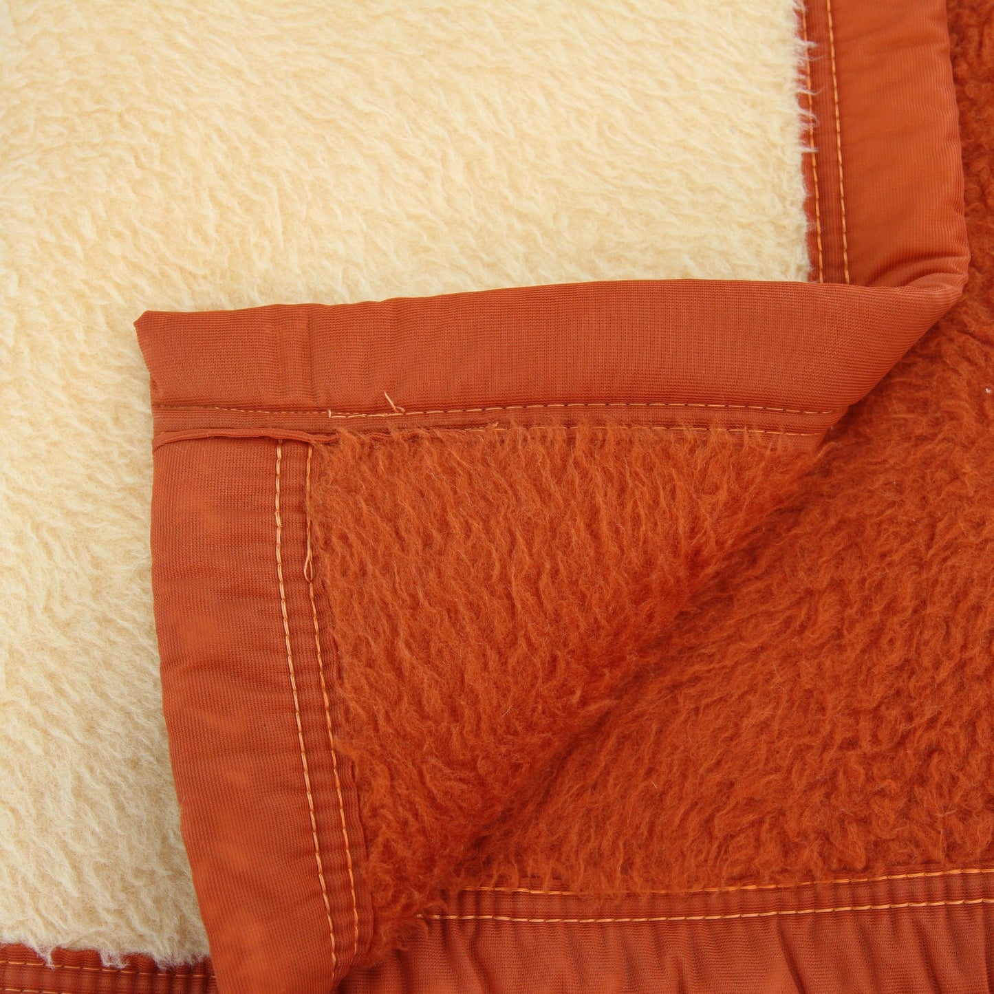 Vintage OTEX Cylor Heavy Reversible Acrylic Blanket Macedonia 57 1/2W X 73L
