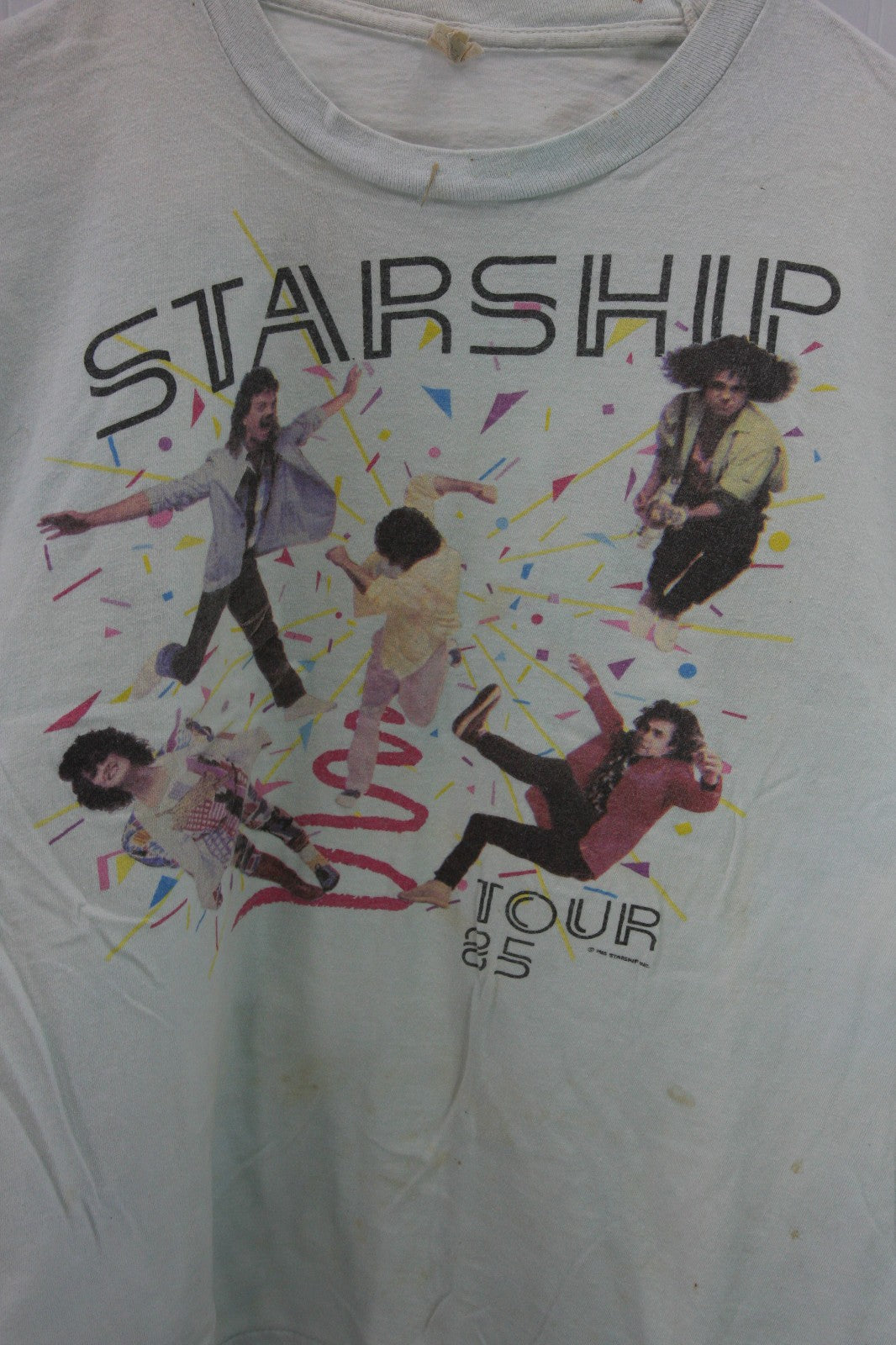 Vintage "Roadie" Starship 1985 Tour Tee Shirt, Large