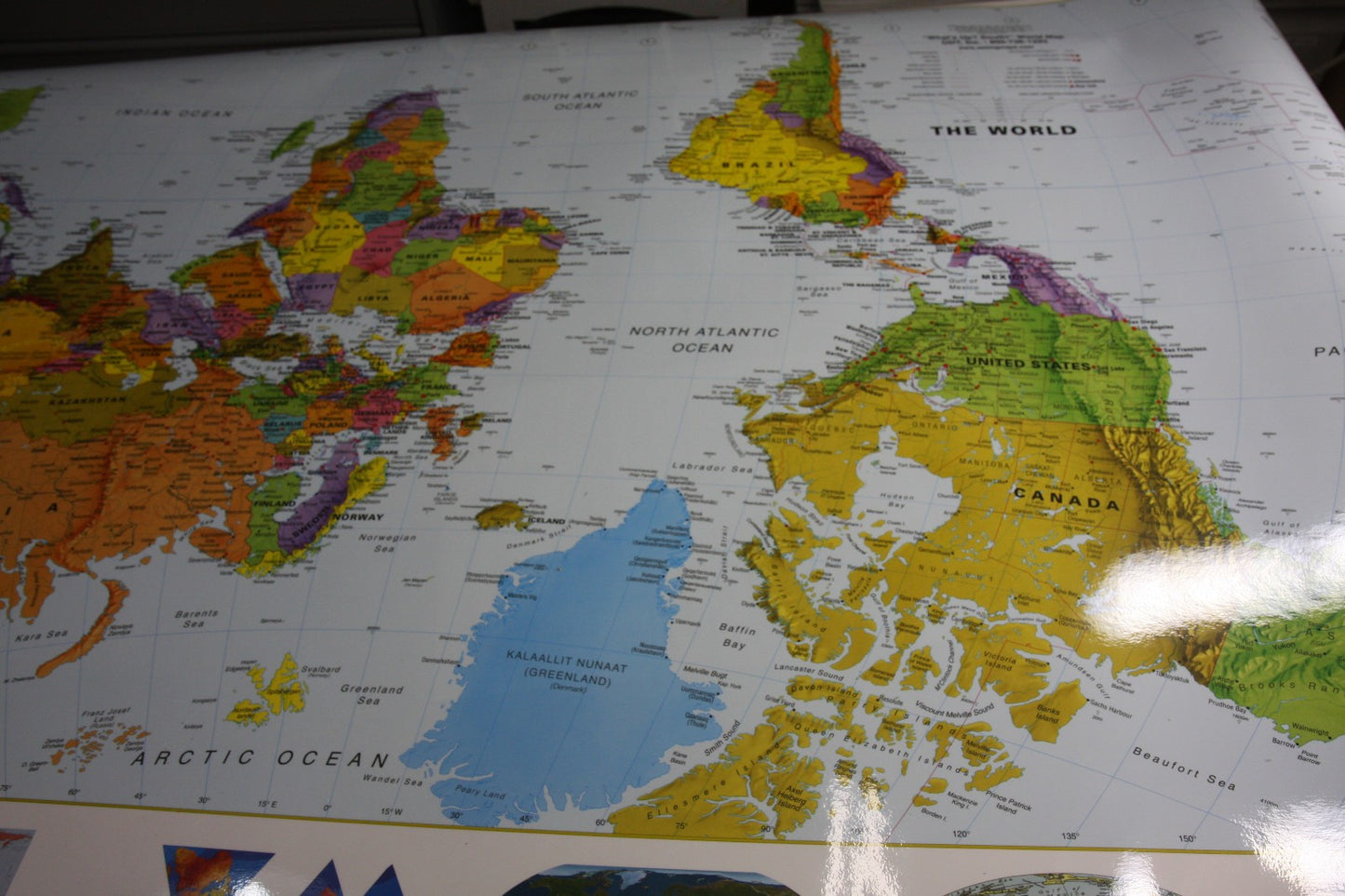 ODT Inc 2001 See Through Maps What's Up? South! World Map Laminated Map In Tube