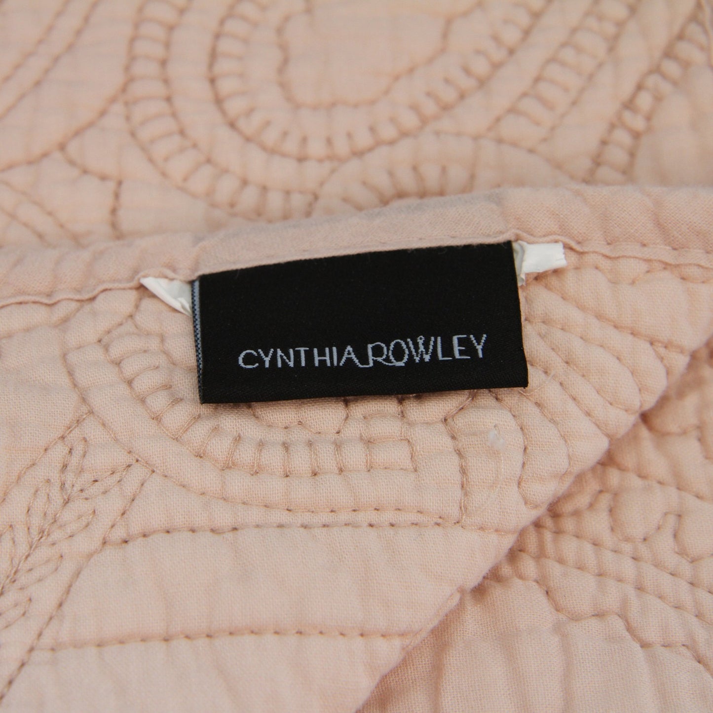 Cynthia Rowley Quilted Pink Bed Cover Bedspread 66 X 84 w/One Sham 21 X 27
