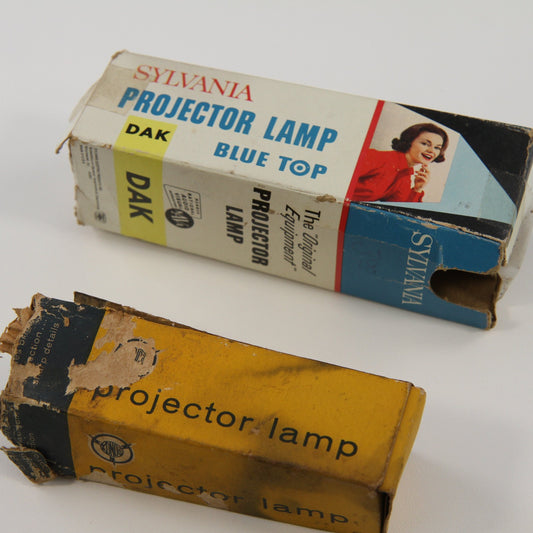 Vintage Sylvania DAK Blue Top & Kondo CLS Projector Lamps