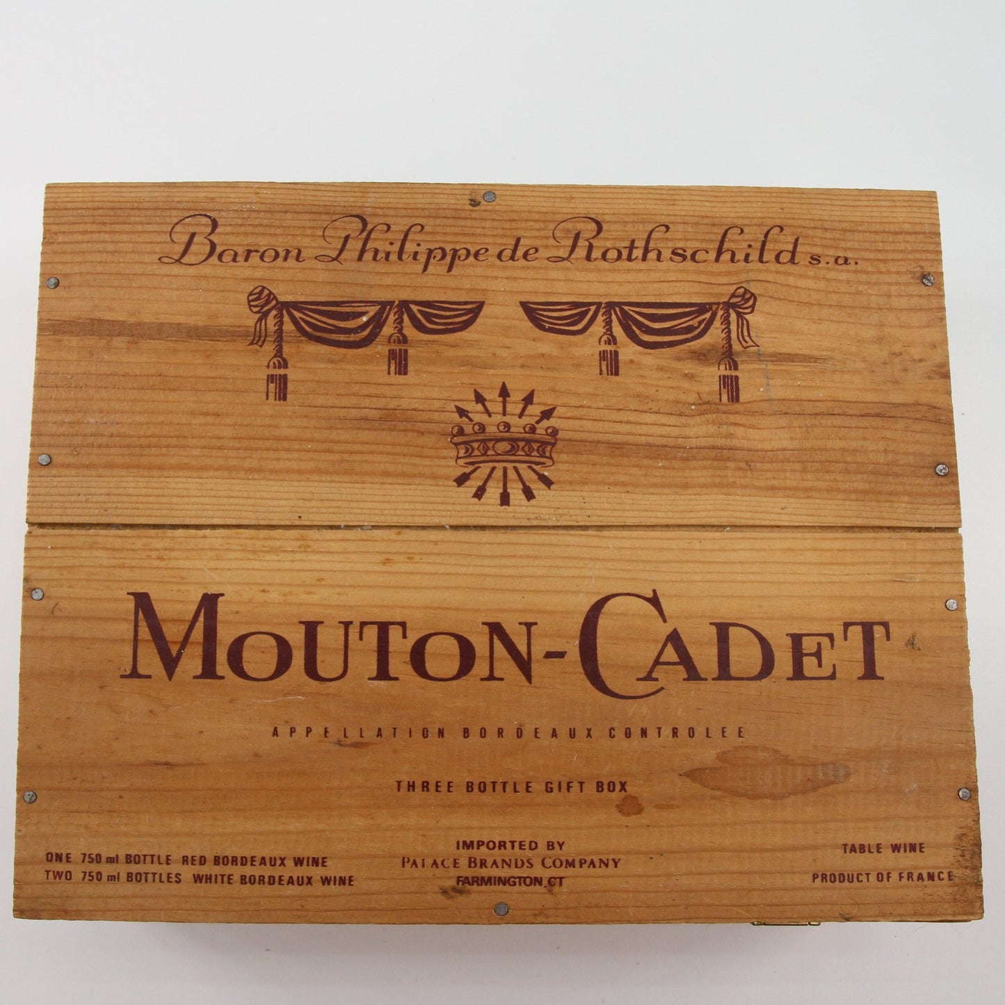 Lot of Four Wood Wine Cigar Boxes for Crafts and Decor
