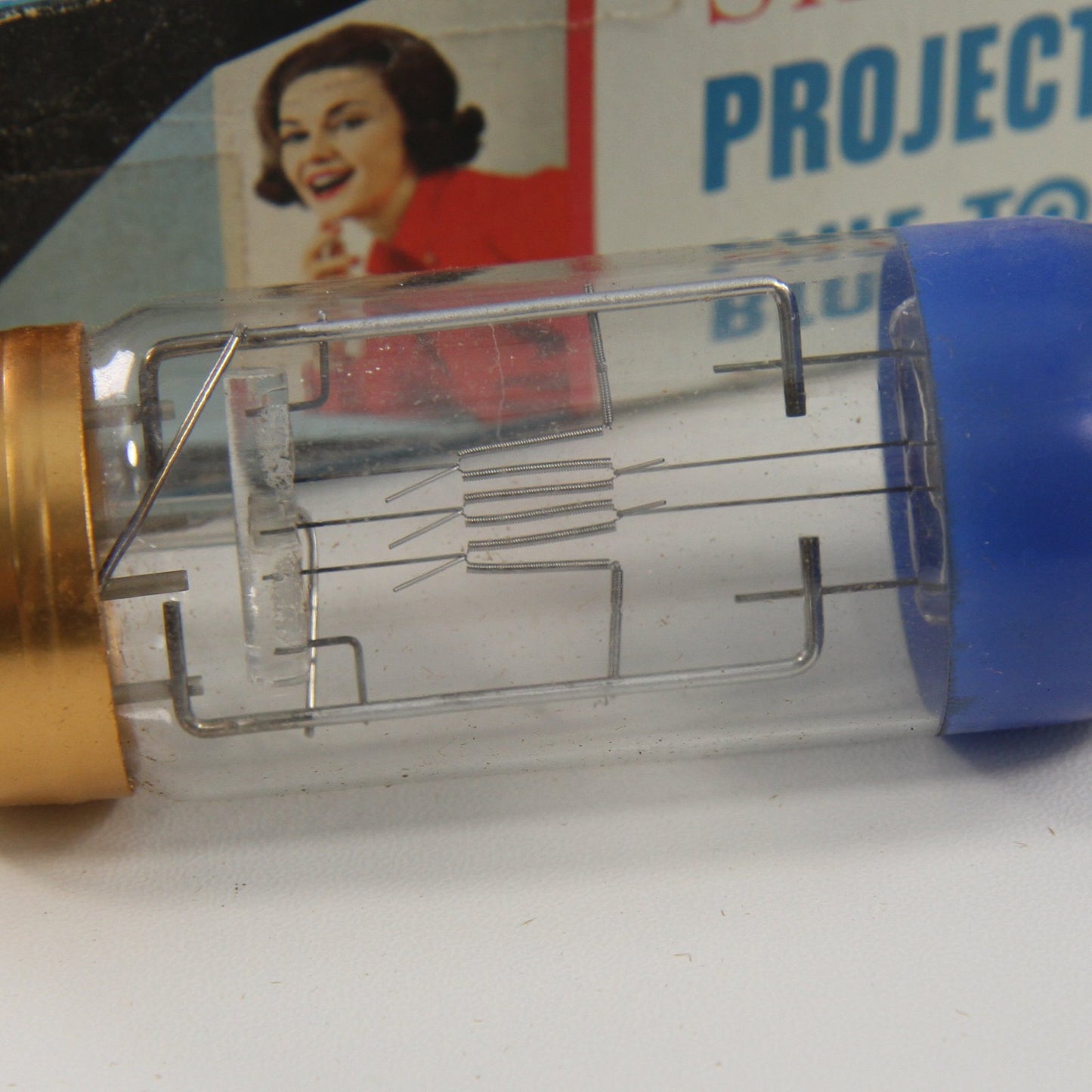 Vintage Sylvania DAK Blue Top & Kondo CLS Projector Lamps