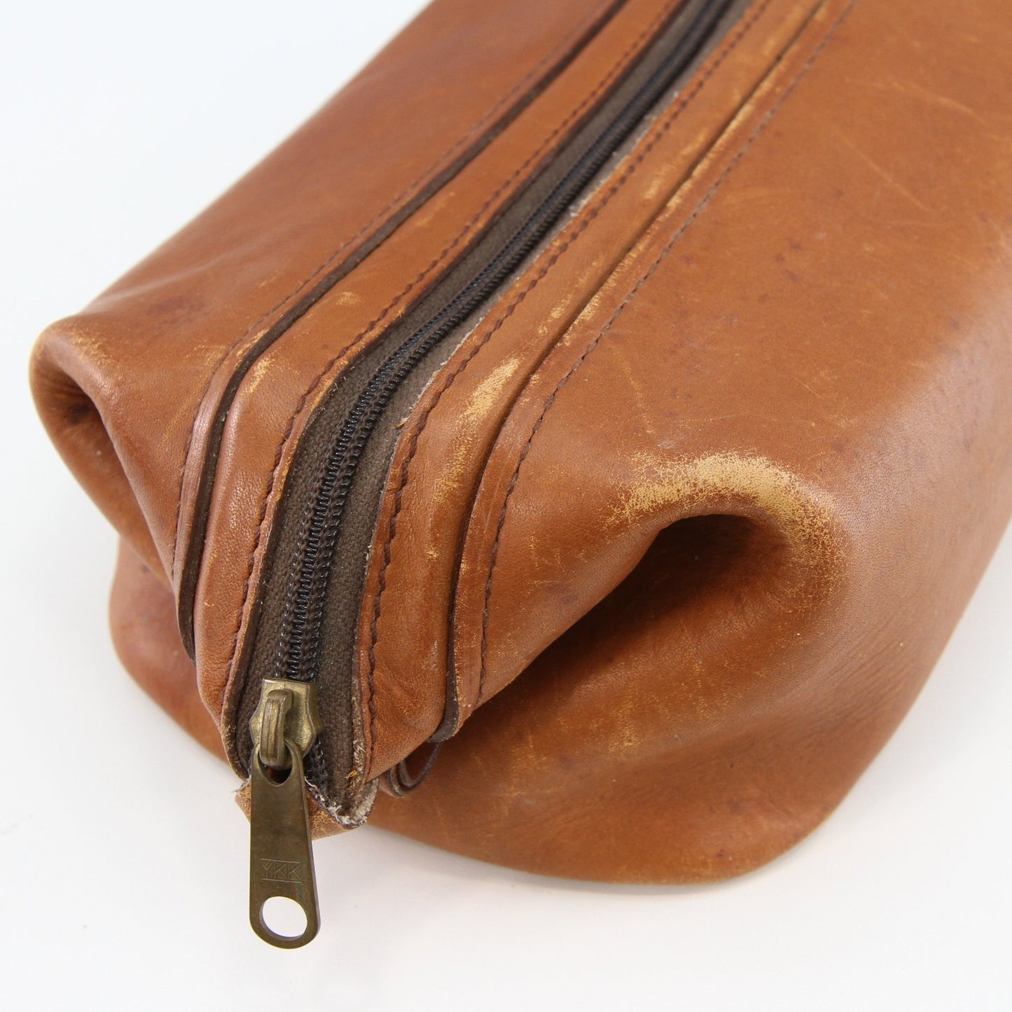 Vintage Renwick Mens Leather Toiletry Shaving Bag Canada 10" X 5.5" X 5.5"