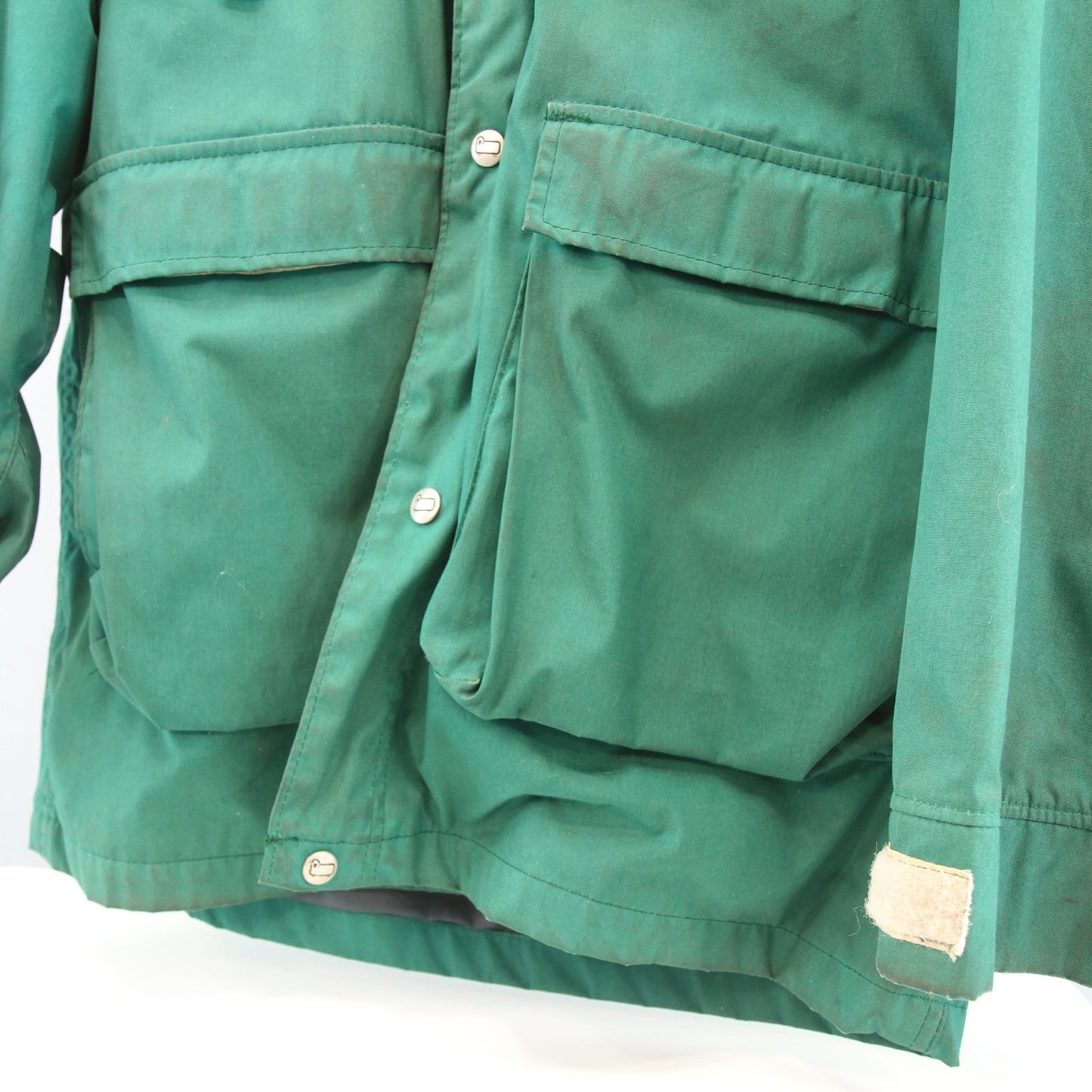 Vintage Woolrich Spruce Barn Chore Jacket 6107 Medium Hooded Zipper Snaps