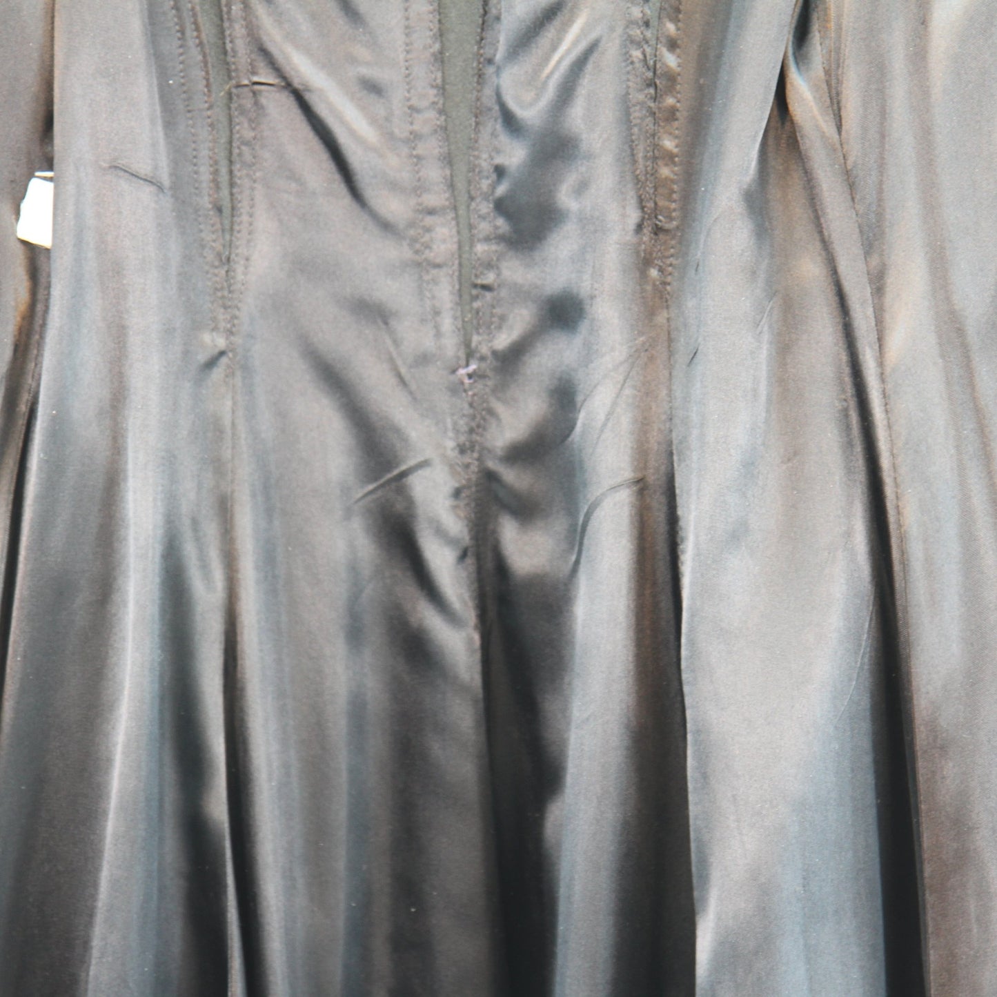 Vintage Designer Luba WomensBlack Wool Coat Princess Swing Mandarin Collar Small