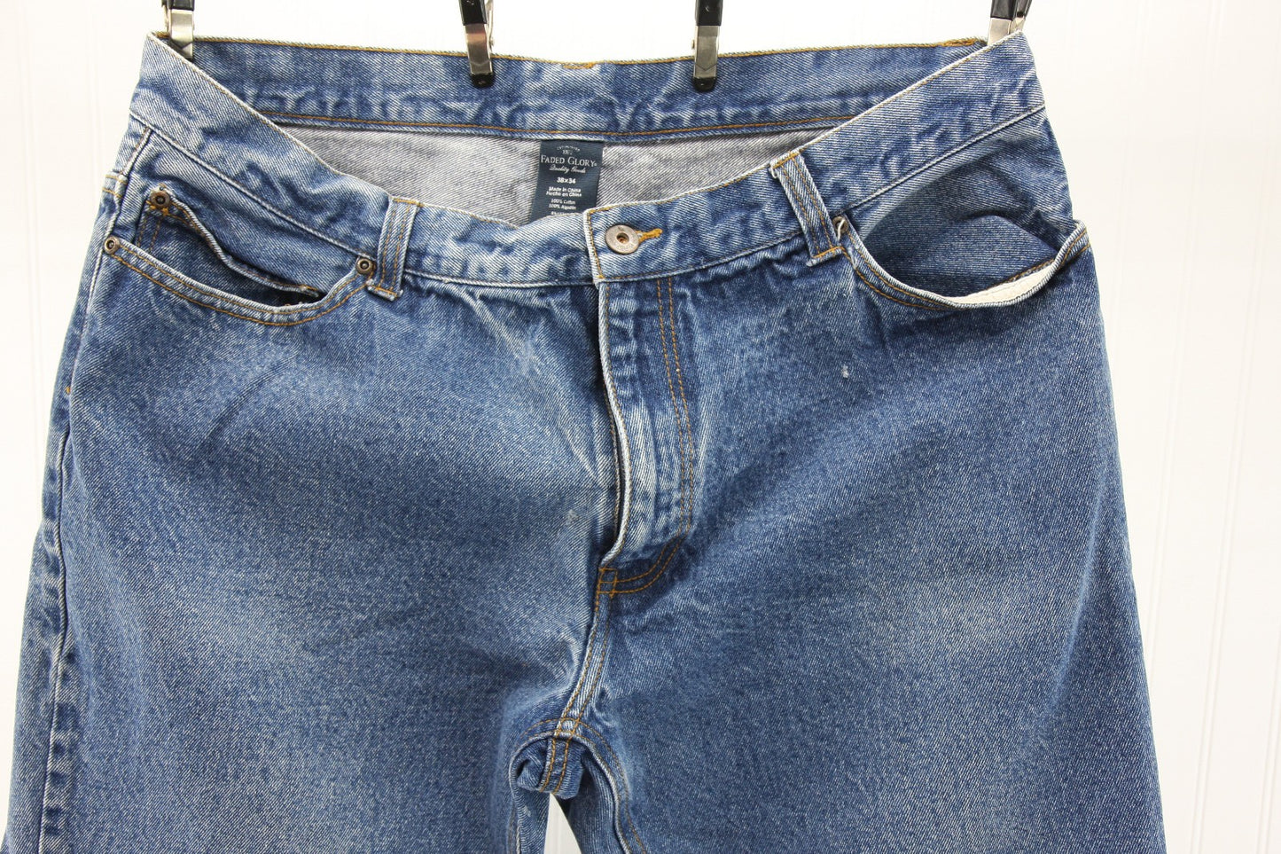 Faded Glory Mens Blue Jeans 38 X 34 Two Pair