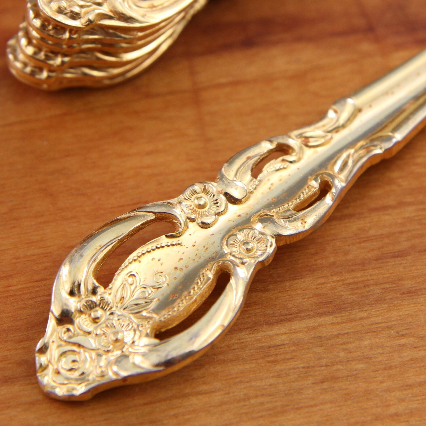 Six Place Settings Everbrite ENS28 Flatware In Gold Plate Japan