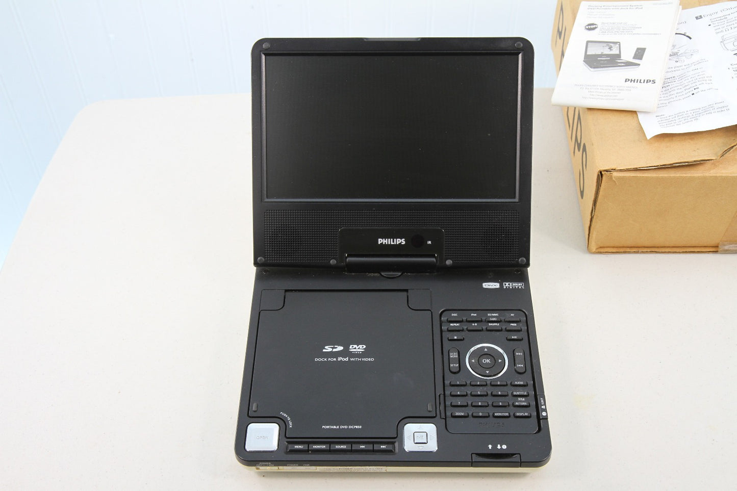 Vintage Philips DVD Portable Player DCP855 Bundle Parts