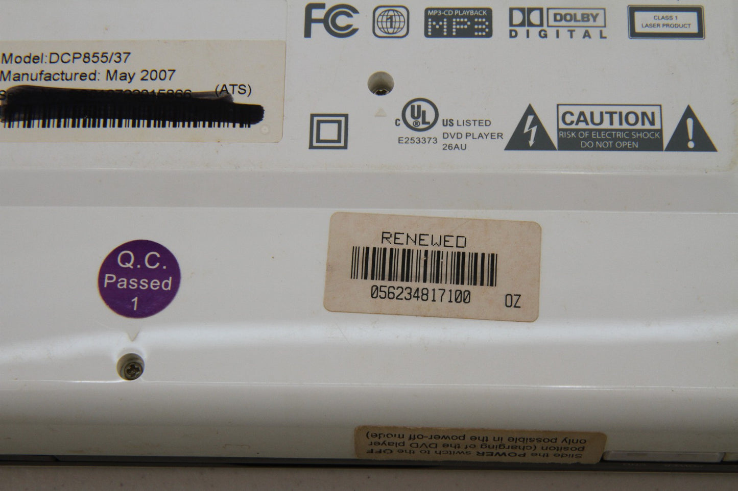 Vintage Philips DVD Portable Player DCP855 Bundle Parts